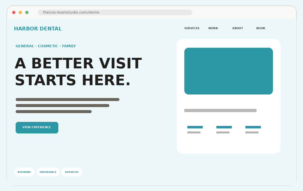 Harbor Dental website preview