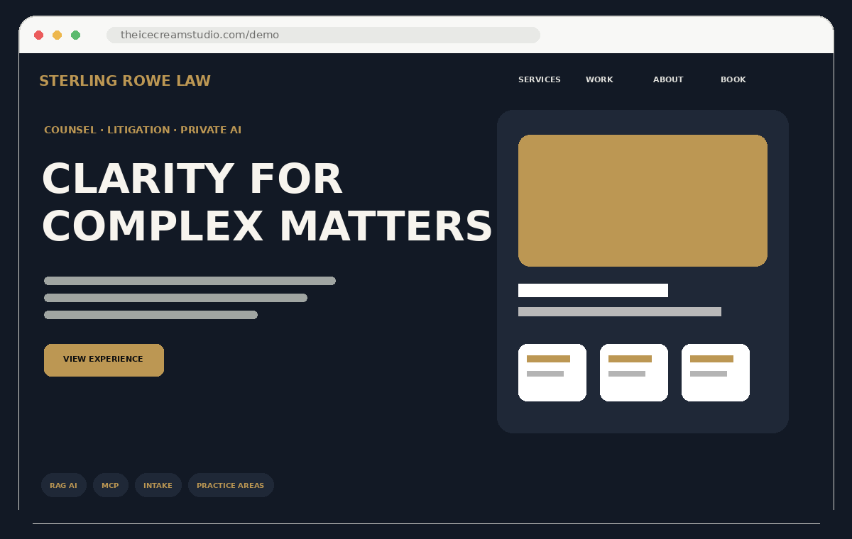 Sterling Rowe Law website preview
